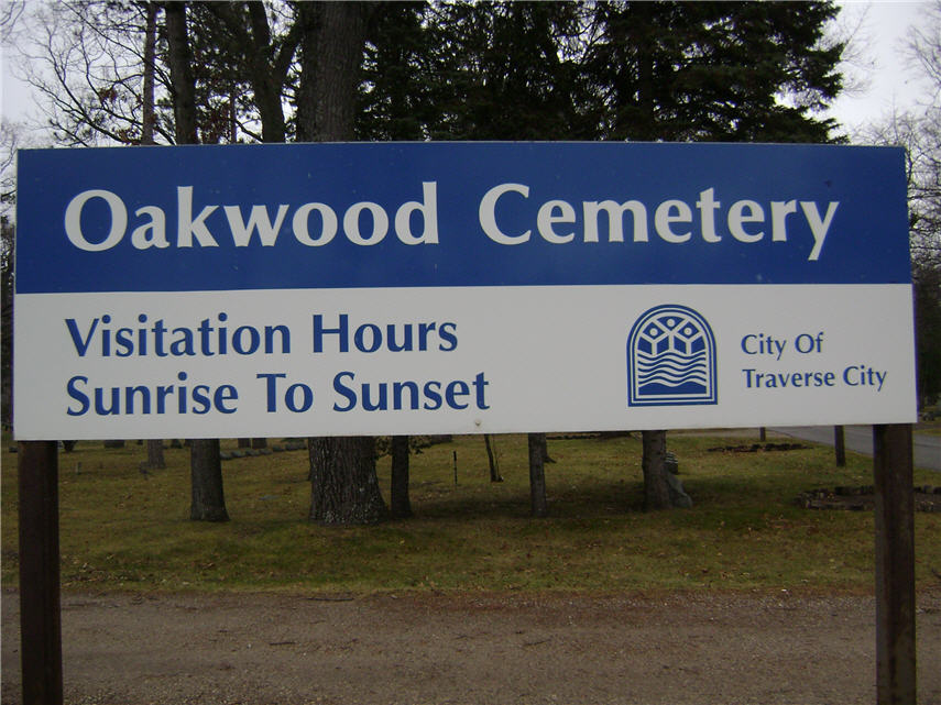 Oakwood Cemetery Sign